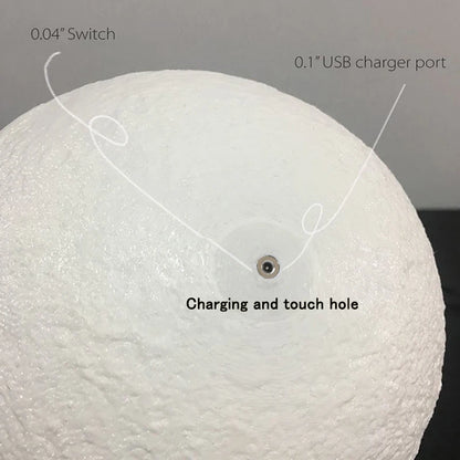 3D Maanlamp LED Nachtlamp – Oplaadbare Kleurenveranderende Moon Lamp met Touch Bediening (16 Kleuren)