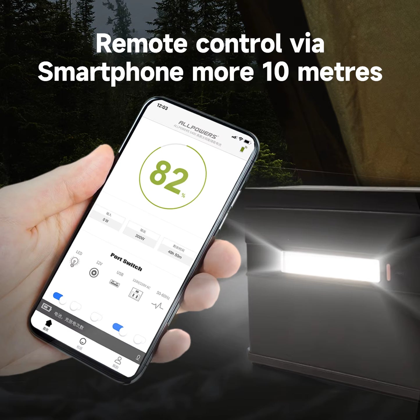 ALLPOWERS 300W Portable Power Station with Pure Sine Wave Output - 288Wh Capacity for Car Refrigerators, TVs, Drones, and Laptops (110V/220V)
